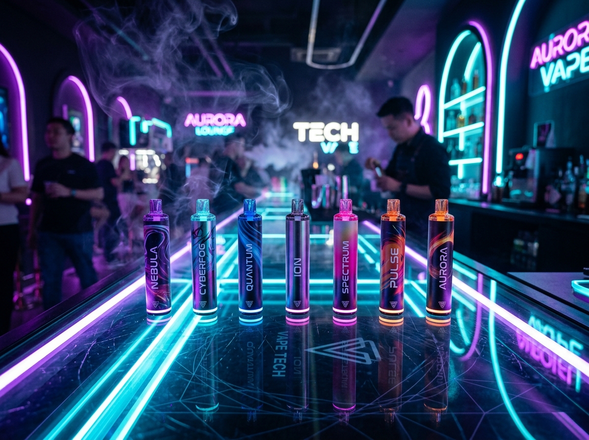 Disposable vape products selection at Vape Time JFK